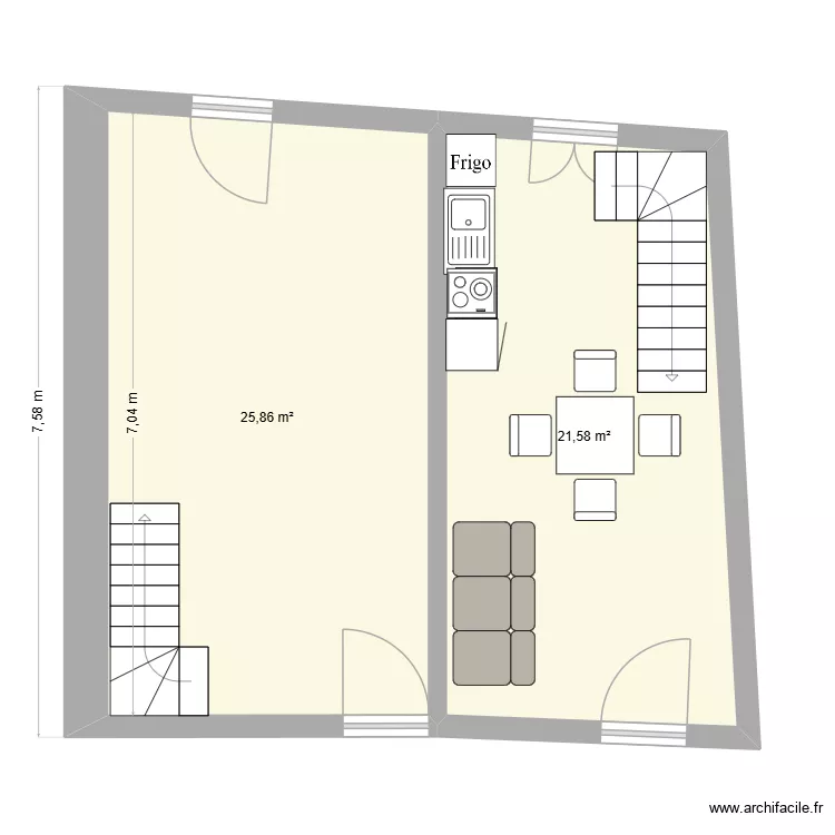 rdcprojet 1. Plan de 2  et 47 m²