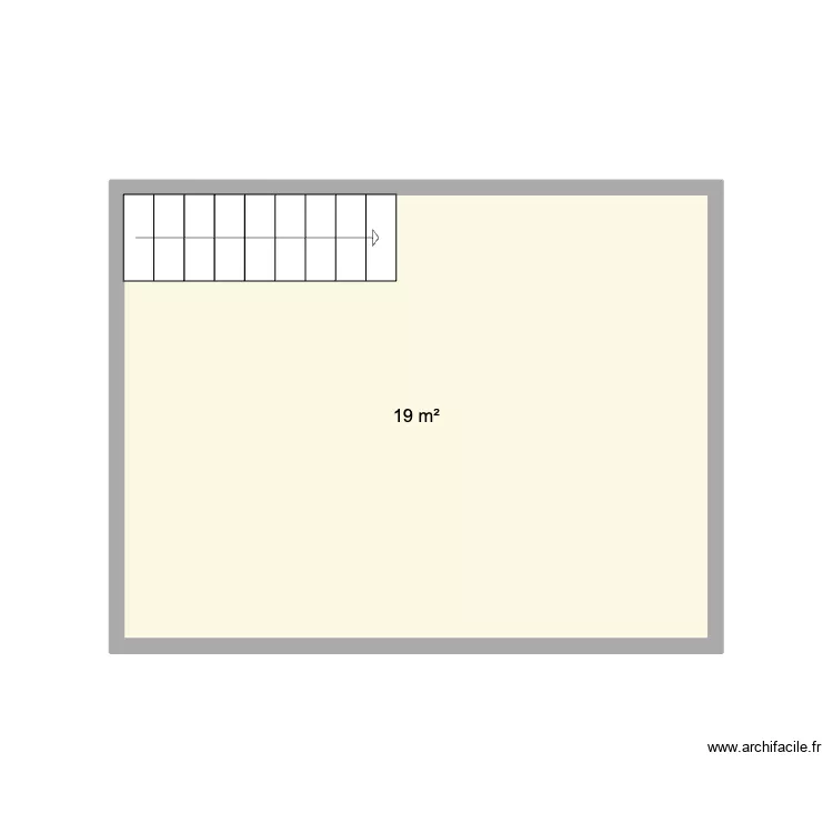 Etage Arcachon. Plan de 1 et 19 m² Etage Arcachon. Plan de 1 et 19 m²