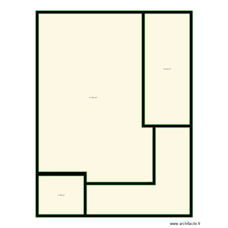 terrain. Plan de 4 pièces et 196 m2