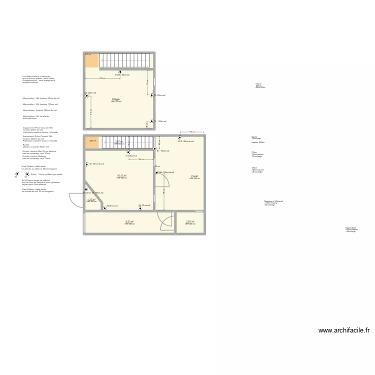 Dinan TirNaNog v2. Plan de 7  et 69 m²