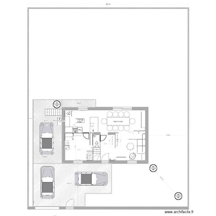 REZ-DE-CHAUSSEE 2. Plan de 5 pièces et 628 m2