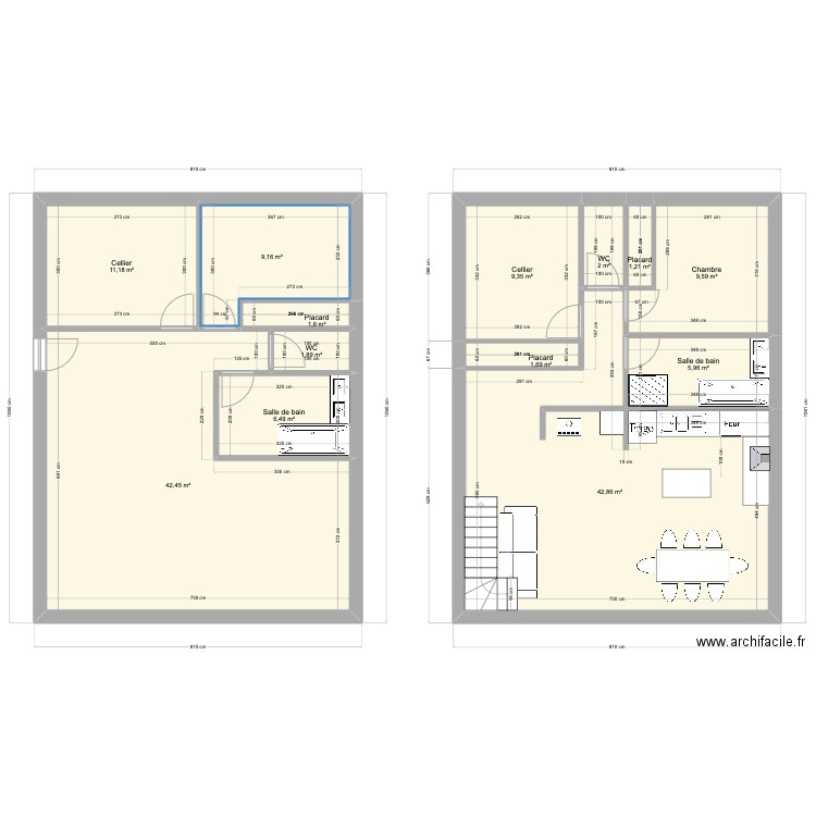 Plan MAJ 2024. Plan de 18 pièces et 195 m2