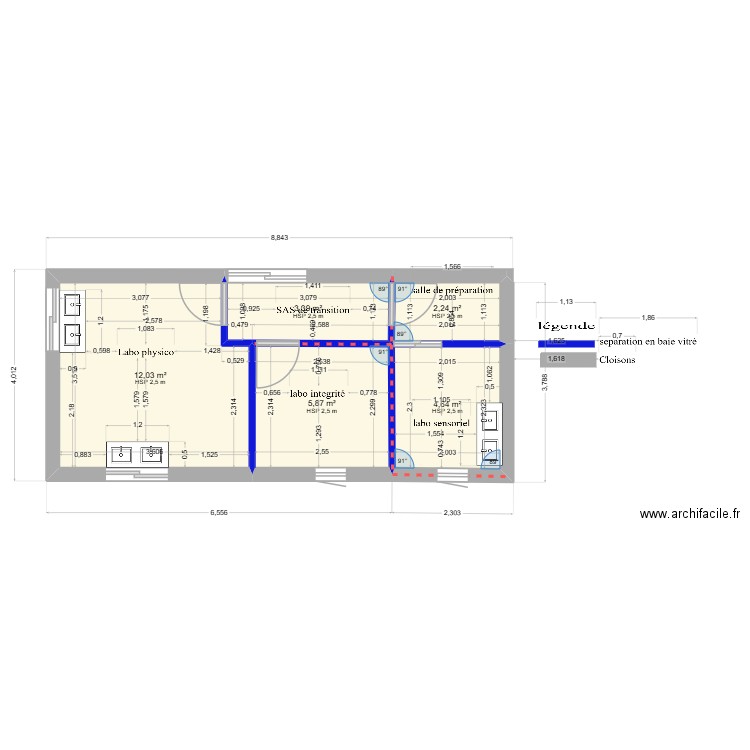 labo 25. Plan de 5 pièces et 28 m2