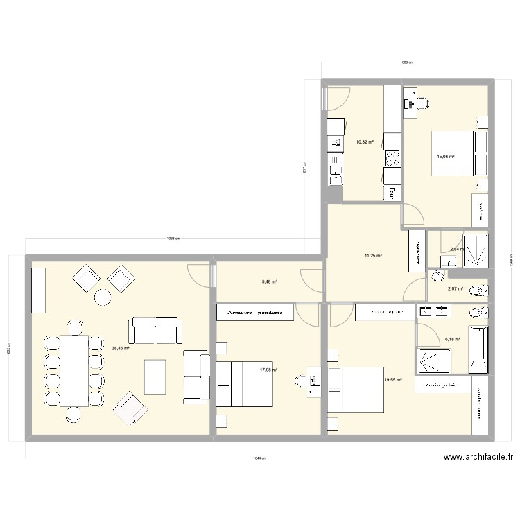 CVP PP - R. des Fleurs 6. Plan de 12 pièces et 129 m2