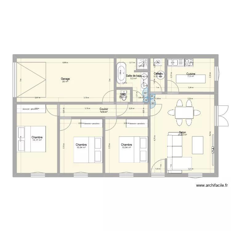 Plan V2. Plan de 10 et 100 m² Plan V2. Plan de 10 et 100 m²