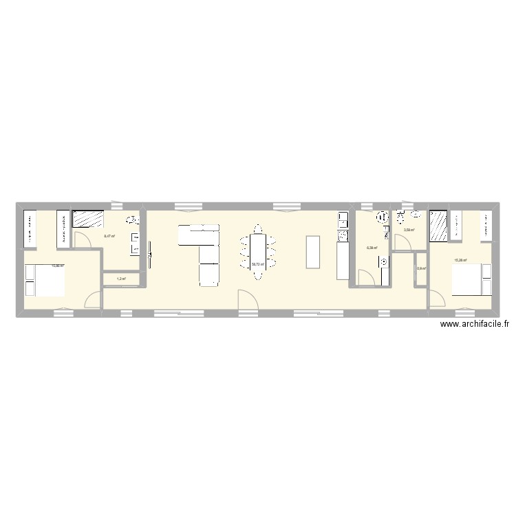 jeanguillaume. Plan de 8 pièces et 110 m2