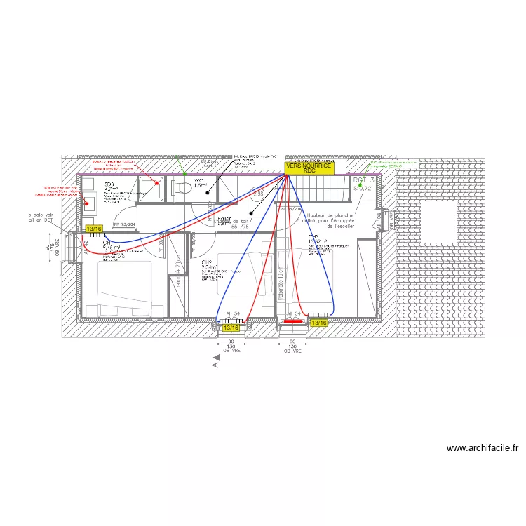 LEFLOUR CHAUFFAGE ETAGE. Plan de LEFLOUR CHAUFFAGE ETAGE. Plan de