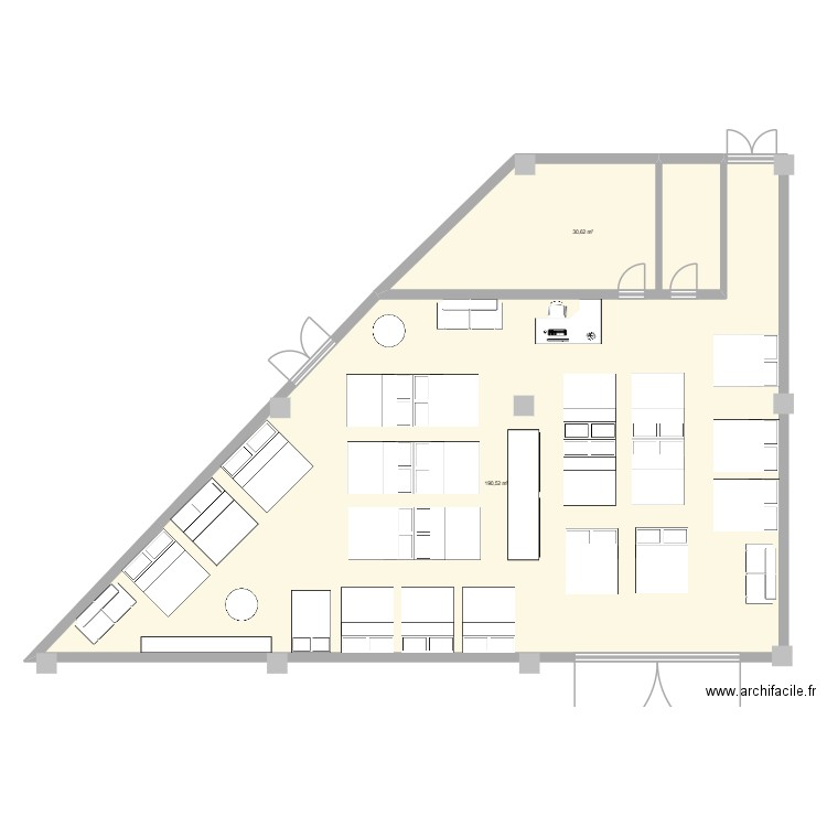 anthonythomas. Plan de 2 pièces et 221 m2
