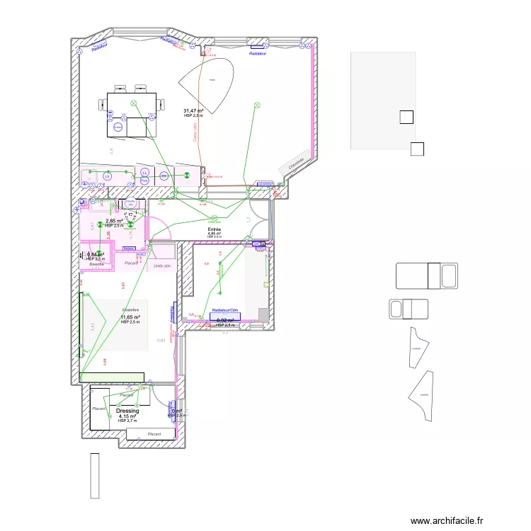 BOBILLOT_VERSION_CHANTIER2_ELEC2_20_08. Plan de 8  et 56 m²