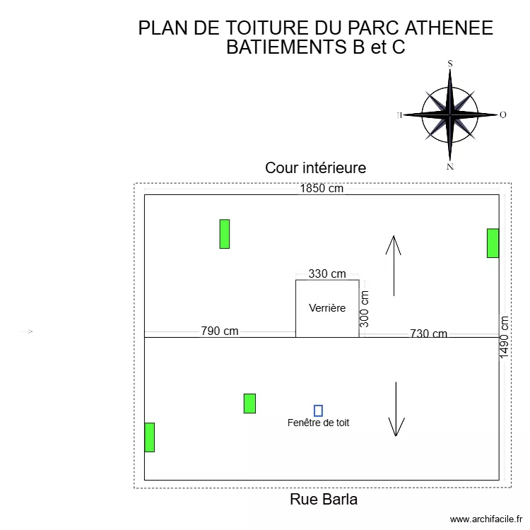 PLAN DE TOITURE DU PARC ATHENEE BATIMENTS B et C 2. Plan de 