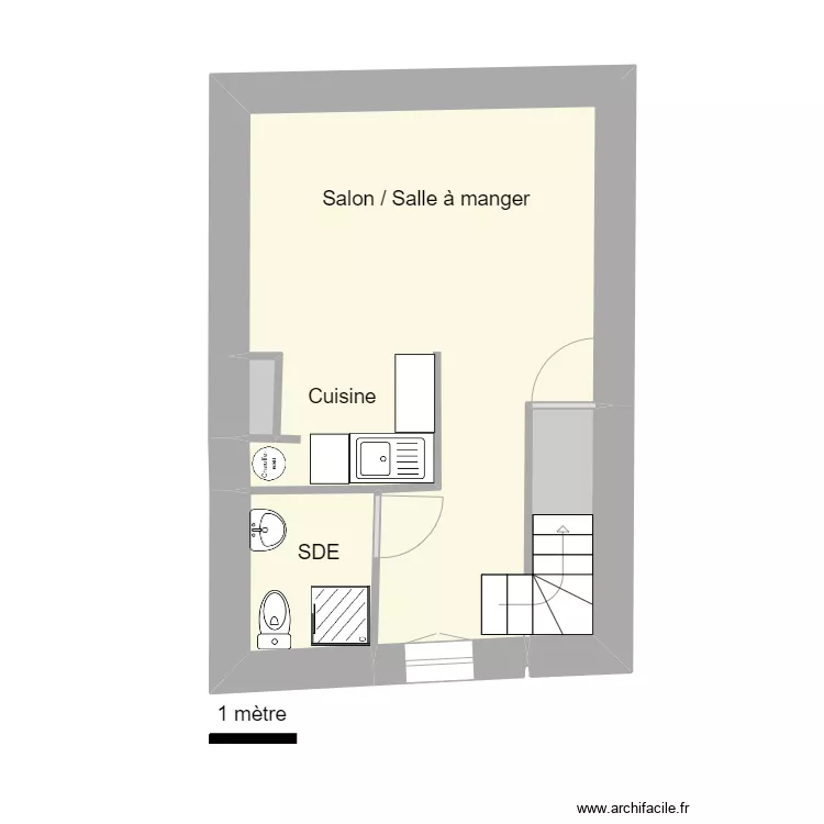 Cuirassiers 1 R+1. Plan de 