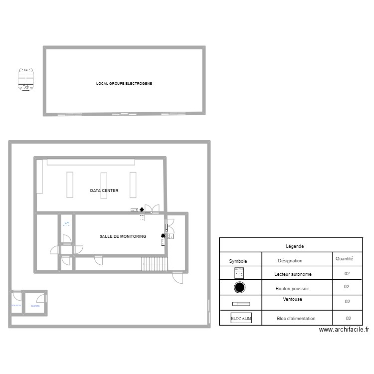 Plan acces de Camp Yaounde prop par ISS . Plan de 9 pièces et 549 m2