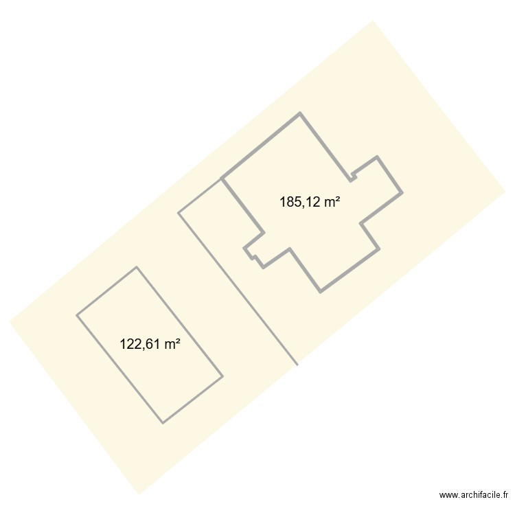 maison vignes. Plan de 2 pièces et 308 m2