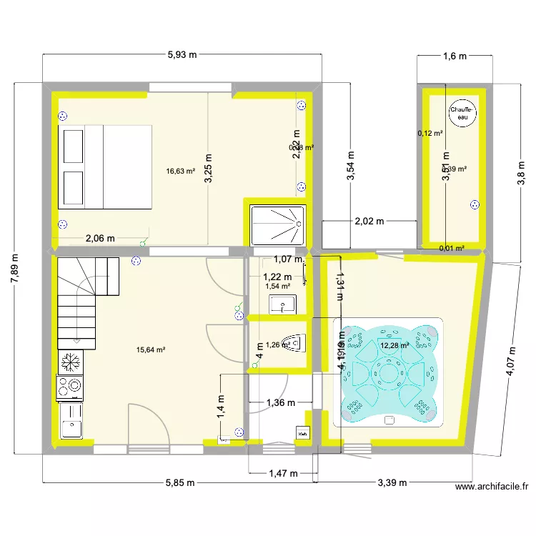 spa 2 abysse. Plan de 