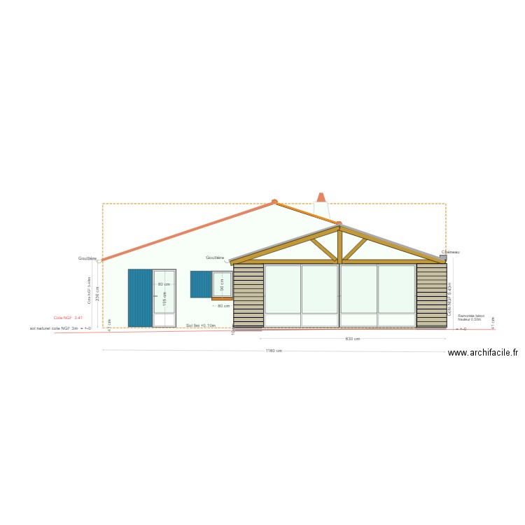 Pignon NORD 31. Plan de 0 pièce et 0 m2