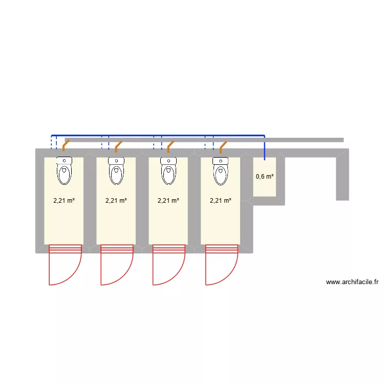 plan toilet public. Plan de 5 et 9 m² plan toilet public. Plan de 5 et 9 m²