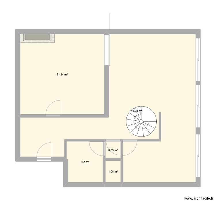APPARTEMENT LOU ANNE. Plan de 5 pièces et 75 m2