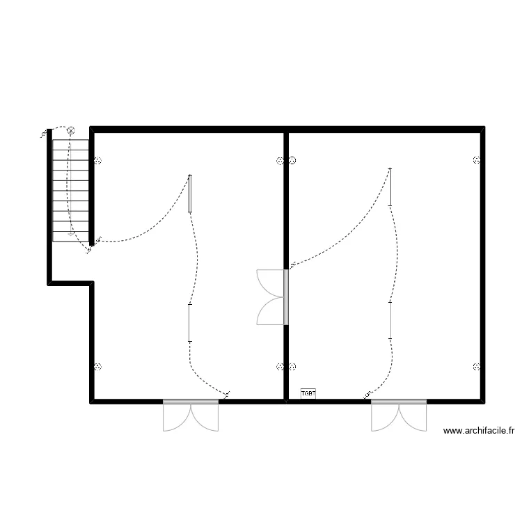 Impasse du moulin Barreau Cellar. Plan de 