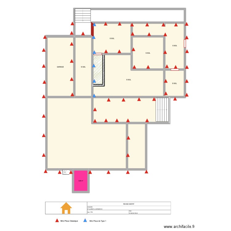 HAGNERE. Plan de 12 pièces et 208 m2