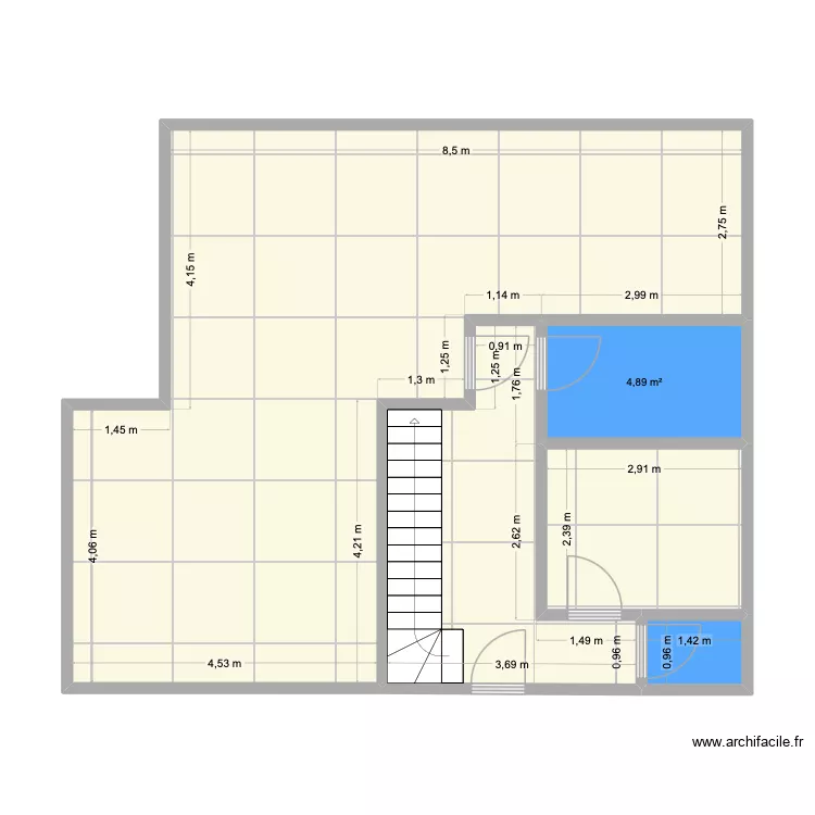 Maison avec carrelage. Plan de 5 Pièces et 72 m²