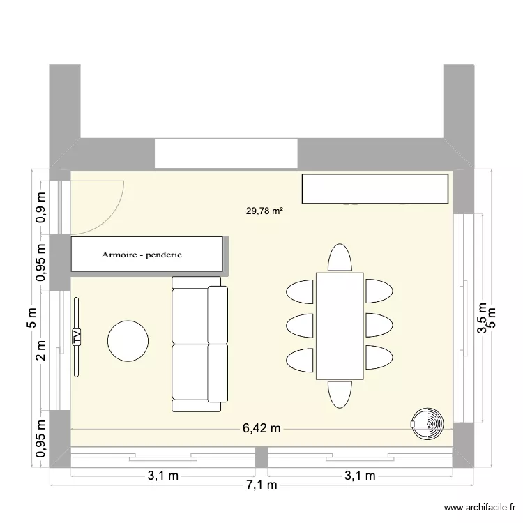 EXTENSION MAISON. Plan de 