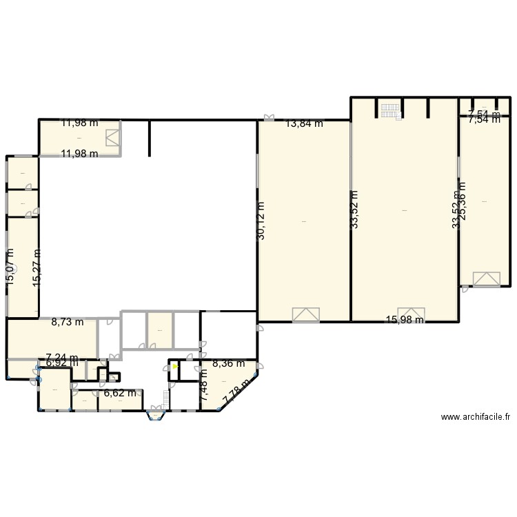 FUTURE LP SECURITE. Plan de 18 pièces et 1580 m2