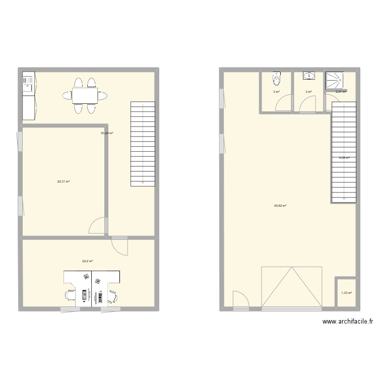 alpesia 2. Plan de 9 pièces et 150 m2