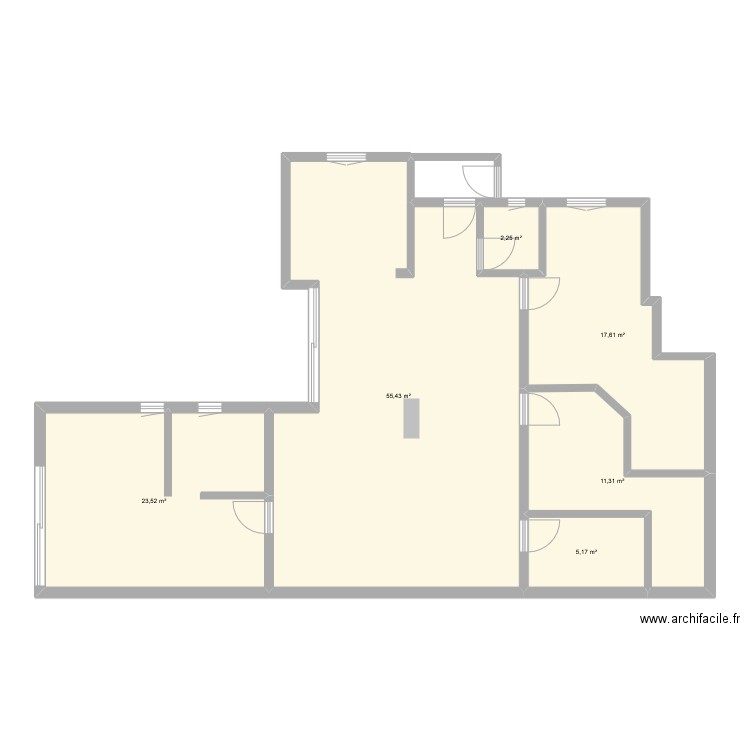 Maison 233. Plan de 6 pièces et 115 m2