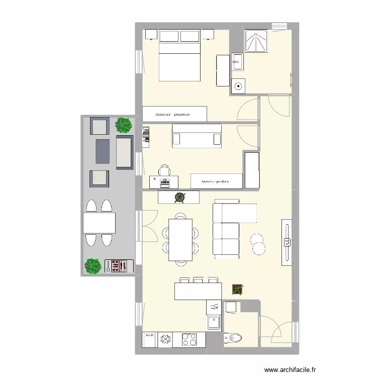 Résidence Othentik - Lot 111 F3 1er étage. Plan de Résidence Othentik - Lot 111 F3 1er étage. Plan de