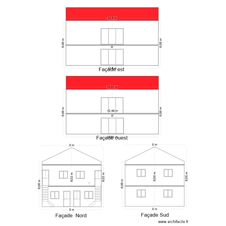 plan coupe nord. Plan de 0 pièce et 0 m2