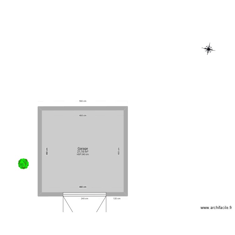 garage 20m2 . Plan de 0 pièce et 0 m2