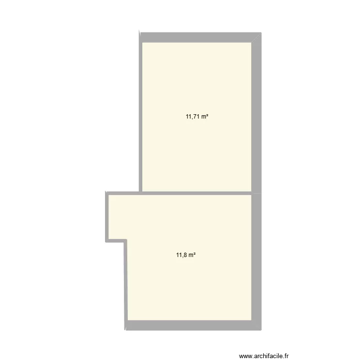 chambre 1 et 2. Plan de 2 et 24 m² chambre 1 et 2. Plan de 2 et 24 m²