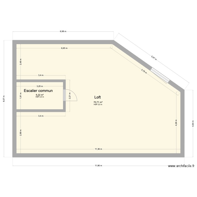Létanduère. Plan de 11 pièces et 286 m2