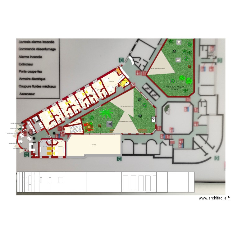 PROJET PASA  2EME PROPOSITON 2025. Plan de 15 pièces et 58 m2