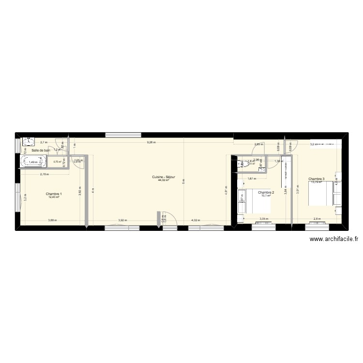 Plan projet Canard. Plan de 0 pièce et 0 m2