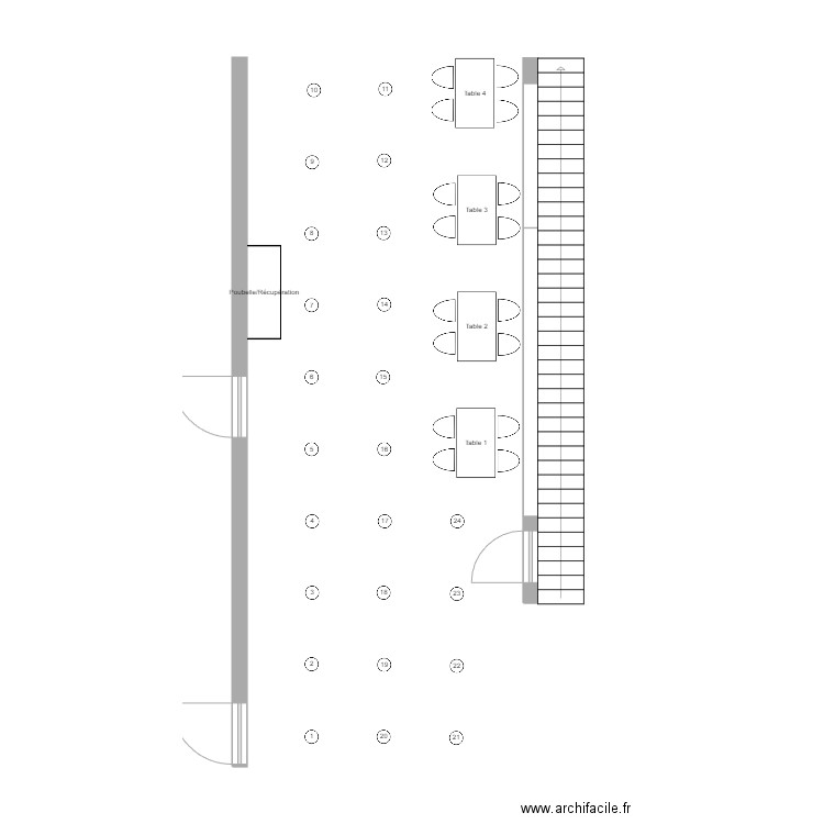 Plan couloir plg. Plan de 0 pièce et 0 m2