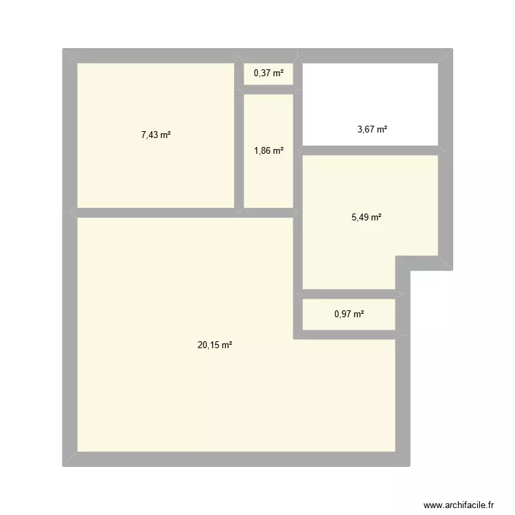 Baron de castro. Plan de 7  et 40 m²