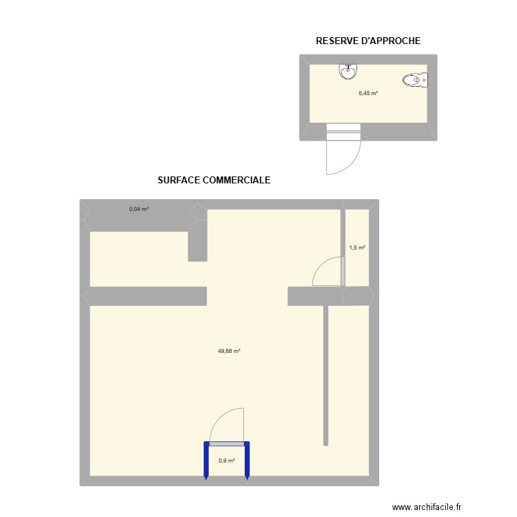 OPTIQUE DU CENTRE. Plan de 5 pièces et 58 m2