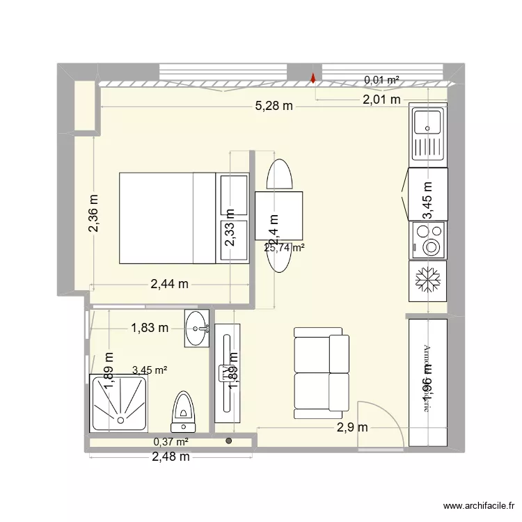Mireille Perrard propo 8. Plan de 6  et 30 m²