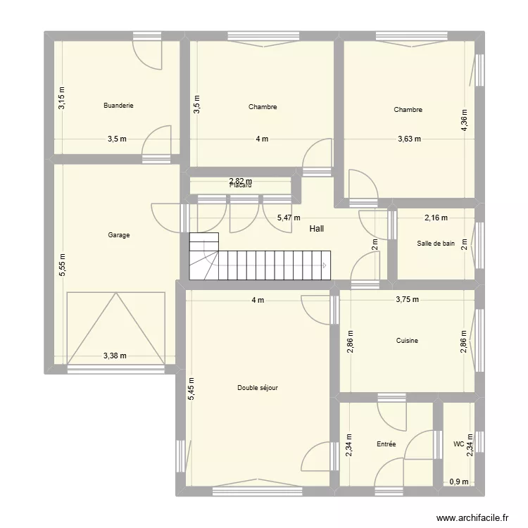 Rez Peruwelz. Plan de 8  et 118 m²