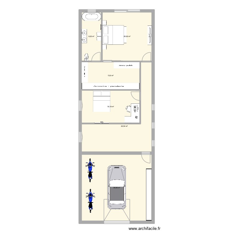 depot avec 2 chambres. Plan de 0 pièce et 0 m2