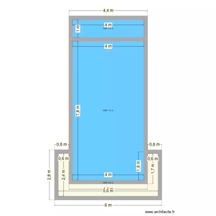 Piscine. Plan de 3 et 41 m² Piscine. Plan de 3 et 41 m²