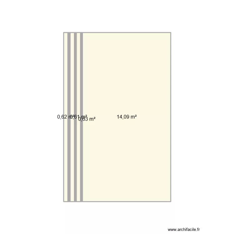 cotes int&eacute;rieures sol. Plan de 