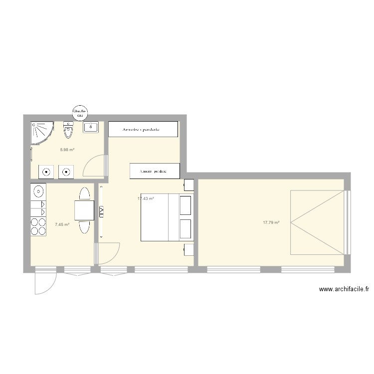 loft espagne 1. Plan de 4 pièces et 49 m2