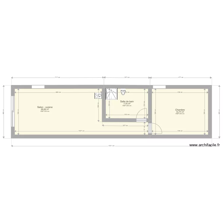le locle2. Plan de 3 et 52 m² le locle2. Plan de 3 et 52 m²