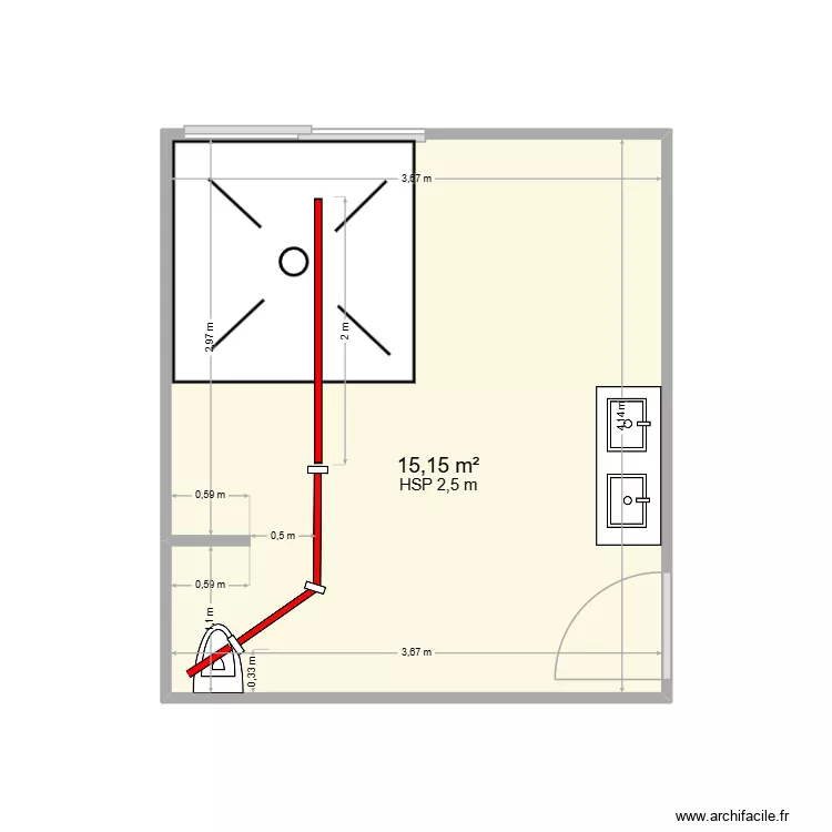 INCLIMA 32. Plan de 1  et 15 m²