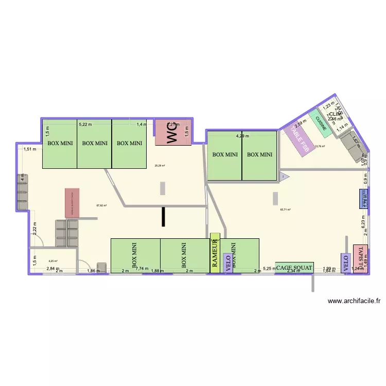 PLAN GRAND LOCAL LOUIS. Plan de 7 Pièces et 183 m²