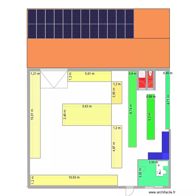 mag rennes. Plan de 12 pièces et 82 m²