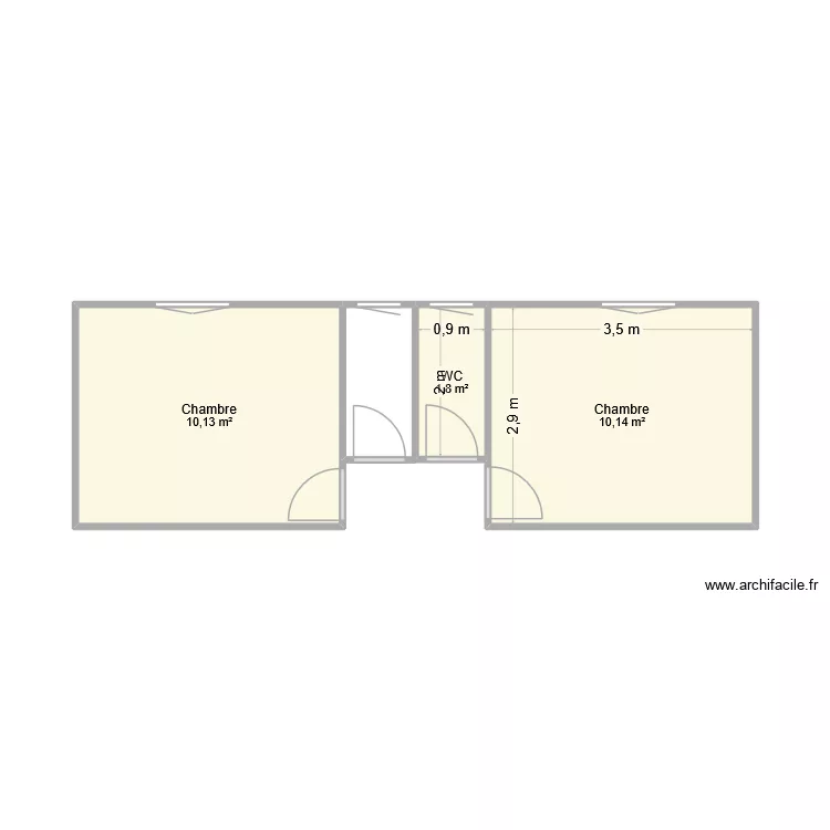 MAISON BUSSIERES. Plan de 4 et 32 m² MAISON BUSSIERES. Plan de 4 et 32 m²