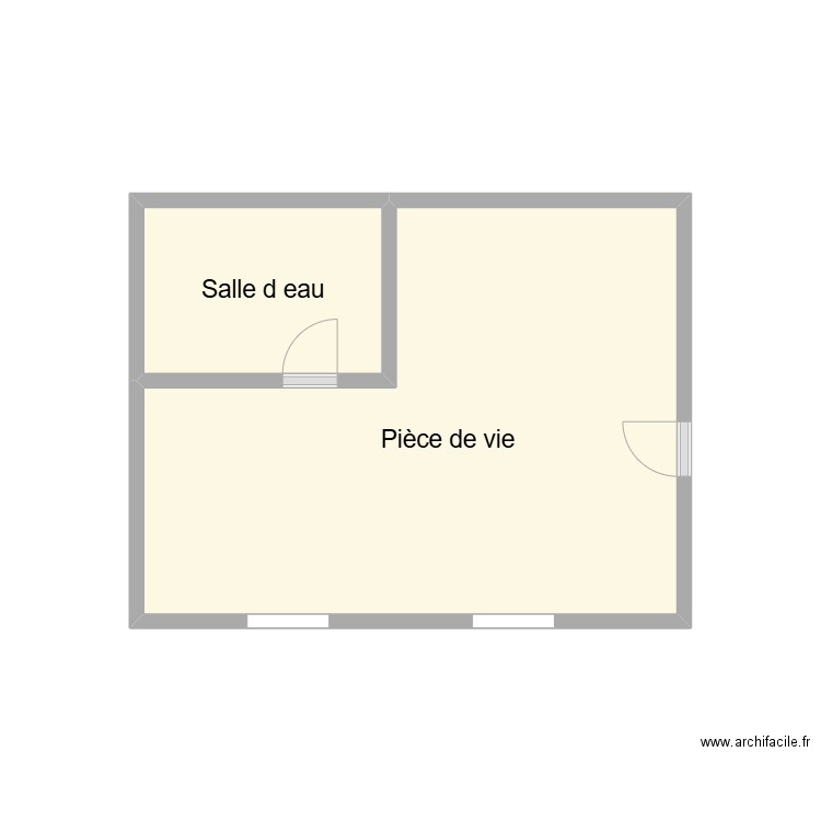 2504 GLEAU. Plan de 2 pièces et 11 m2